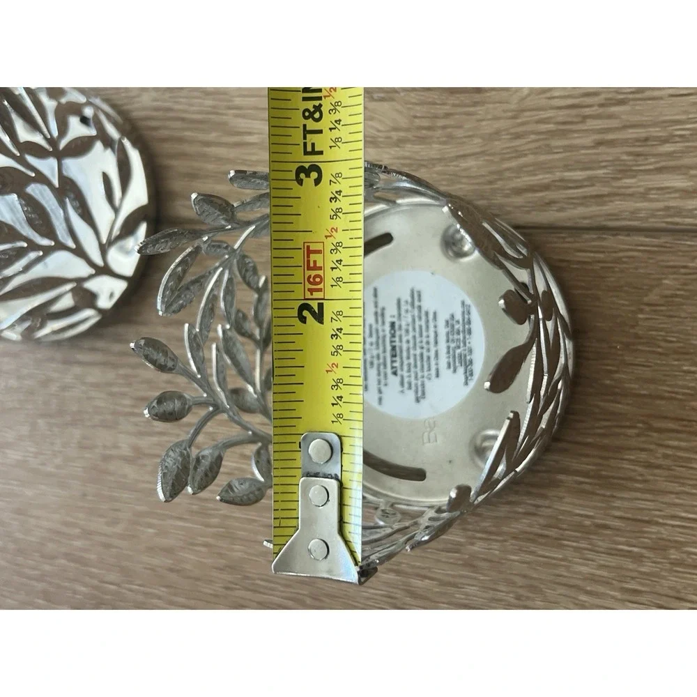 2 New Bath & Body Works Small Vine Leaf Branches Tree Candle Votive Holder